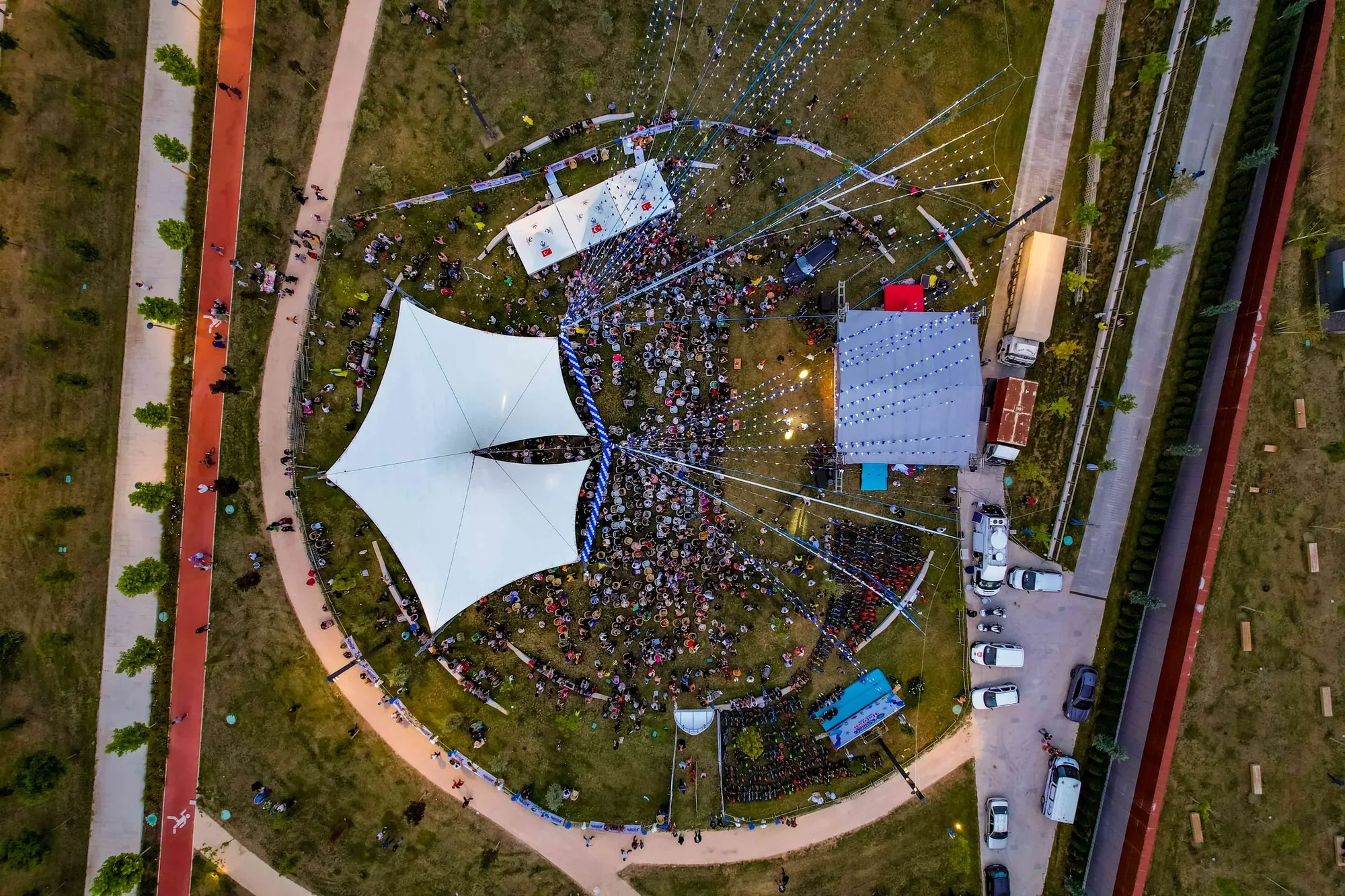Brand Activation Drone Video photographed from an aerial drone perspective